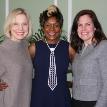 Club President Joy Flynn with speakers Felecia Wilson and Nancy Travers.png